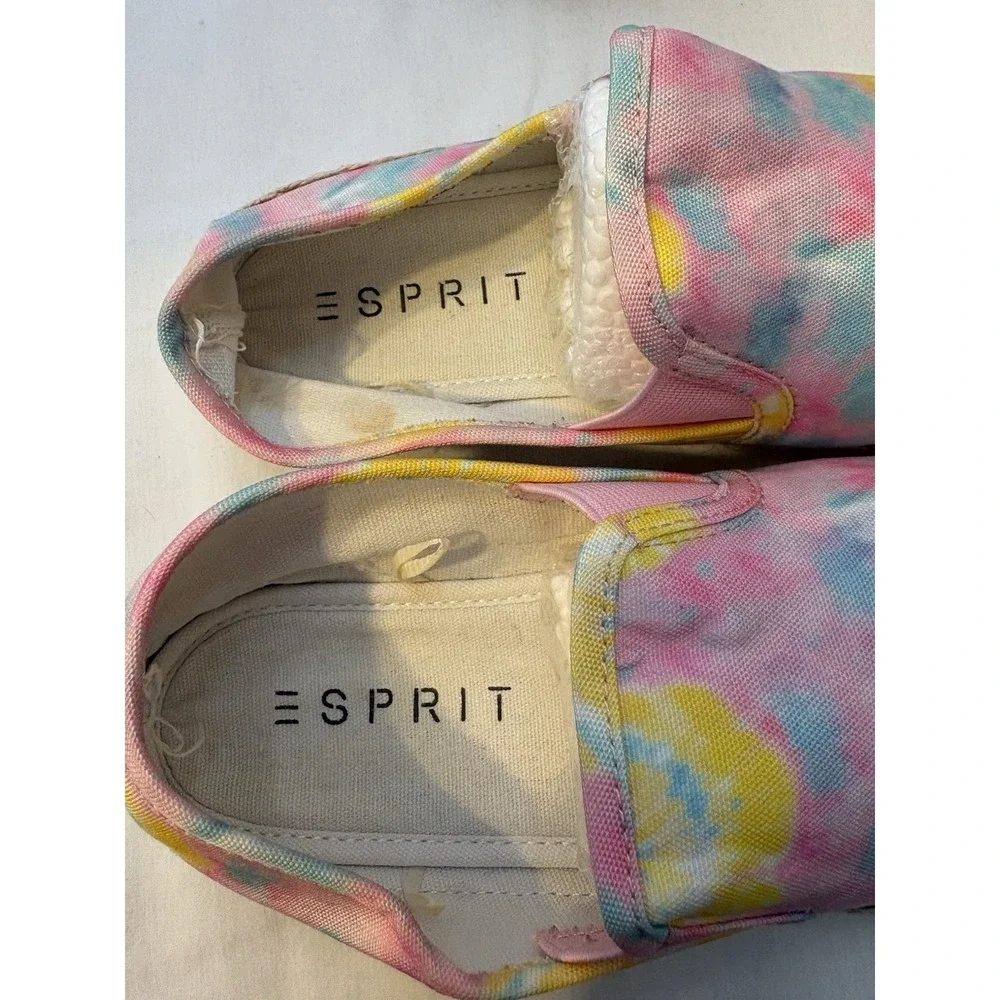 Esprit Erika Tie-Dye Slip On Espadrille Style With Jute Rope 8M‎ shoes